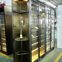 别墅不锈钢酒窖红酒展示架 隐藏设计酒柜定制