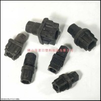 黑色塑钢脚 不锈钢半塑方圆脚套 可调节高度 桌椅脚可调件
