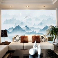 无缝墙布福鼎千彩壁画个性定制沙发卧室背景墙钻石壁画
