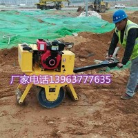 手扶式一轮管道压实机宣土泥土压土机砾石轧地机