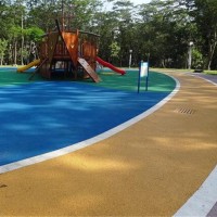 儿童乐园地面透水混凝土环保地坪