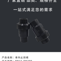 武峰 PVC逆止阀 工业排污UPVC由令阀门单活接止回阀