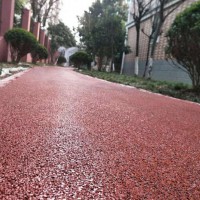 新农村路面施工建设环保彩色混凝土透水地坪