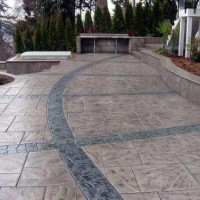 吉林人行道路面压花地坪/压印模具定制/材料脱膜粉强化料保护剂