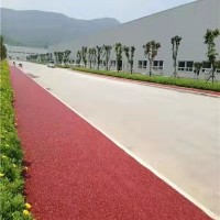 河南体育广场高透水混凝土地坪胶结料罩面剂现场技术指导