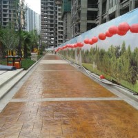 江苏仿石压花路面公园压印路面设计压花模具定制