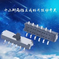 质优微型两档拨动开关 耐温双排十脚立式贴片滑动开关 档位清晰